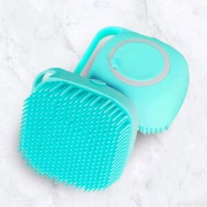 Dog Bath Brush, Softness Silicone Pet Brush For Dog & Cat, Dog Hair Massage Bath Brush With Shower Gel Dispenser