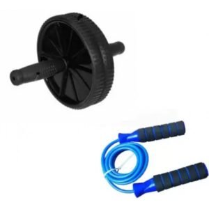 Ab Double Wheel Roller With Skipping Rope
