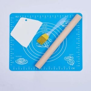 1 Sheet, Silicone Pastry Mat, Extra Thick Non Stick Baking Mat, Kneading Mat, Counter Mat, Dough Rolling Mat With Measurements, Random Color