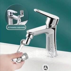 1pc Upgraded Universal 1440° 1080° Rotation Extender Faucet Aerator Plastic Splash Filter Kitchen Washbasin Faucets Bubbler Nozzle Robotic Arm