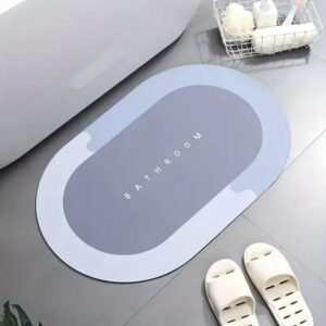 1pc, Super Absorbent Floor Mat, Multi-Size Bathroom Anti-Slip Bath Mats For Home, Microfiber Quick Dry Bathroom Carpet, Morandi Color Matching Diatom Mud Bath Mat