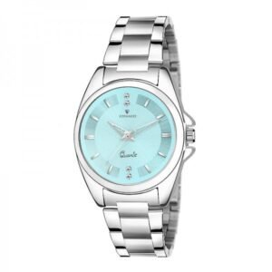 Watches for Women Round Studded Dial |Analogue Quartz Movemnet Ladies Watch|Long Battery Life|Stainless Steel Adjustable Bracelet Chain Strap|Double Lock Clasp Safety Watches for Girls