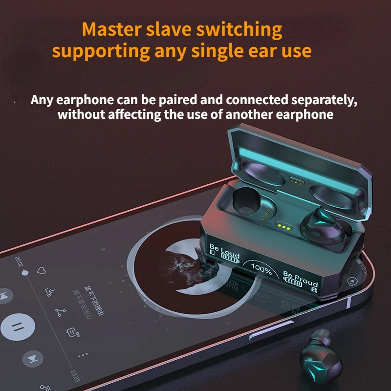 CreaTeck M98 Plus Bluetooth Gaming (Black, In the Ear) - Image 3