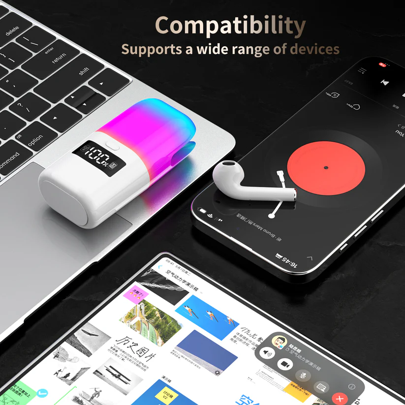 CreaTeck Earbuds with Inbuilt Bluetooth Speaker - 2in1 (TWS TF23) - Image 4