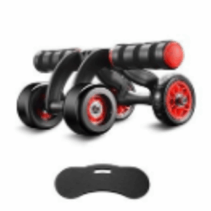 FITSY® Automatic Rebound Design 4 Wheel Ab Roller With Knee Mat - Abdominal Workout Fitness Exercise Equipment