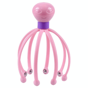 SILENCIO Head Manual Massage, Scalp Oil Massager Pain Relief Hair Growth, 8 Roller Balls Head Claw Body Massager Octopus Scalp Neck Stress Relief Head Care Massager, Pack of 1, Multicolor