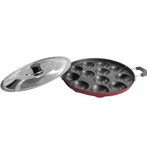 12 Cavity Nonstick Appam Patra + Steel Medu Wada Maker