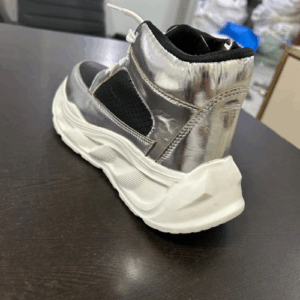 Snatch Urban Vibe Metallic High-Top Sneakers