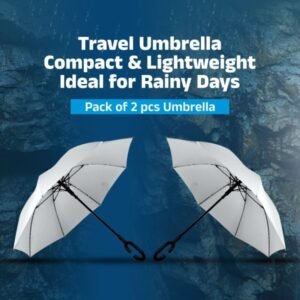 Compact & lightweight travel Umbrella for Men and Women. Keep the light umbrella in your purse, briefcase, backpack, or luggage. | Set of 2 pcs Umbrella