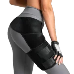 Thigh Support Brace Adjustable Compression Sleeve for Pain Relief, Sports & Injury Recovery