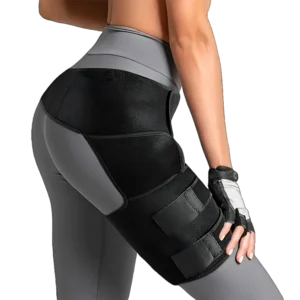 Thigh Support Brace Adjustable Compression Sleeve for Pain Relief, Sports & Injury Recovery