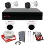 Combo-1   4 ch : DVR , 2 x 3mp  dome , 2x 3 mp Bullet ,  1TB Hard disk,  1 Roll  Cable ,  power  supply