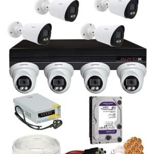 Combo-2 8 ch : DVR ,4 x 3mp dome , 4x 3 mp Bullet , 1TB Hard disk, 1 Roll Cable , power supply