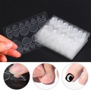 10 Sheets (240pcs) Double-side Nail Glue Sticker, Kalolary False Nail Glue Jelly Gel Tape Adhesive Tabs Nail Glue Transparent Flexible Adhesive Fake Nails Tips for Manicure