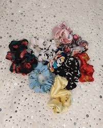 Floral Print Hair Scrunchies, Pack of 6 Chiffon Elastic Hair Ties, Multicolor
