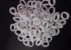 White Colored Hair Rubber Bands (100 Pcs)