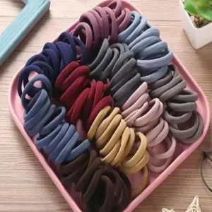 30 Pcs Dark Shade Multicolour Rubber For Women Girl Accessories