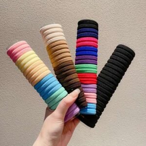 20 Piece Multicolour Rubber band For women Girls Random design Multicolour Multicolor color Fabric thalamudi kattu/thalamudi bandham/Jada Bandlu/Muti pattaikal/hair baandukal/Kudalu byandgalu/Hair byandgalu Ideal for Women / Girls