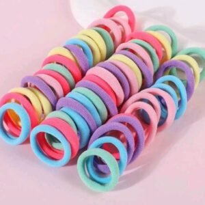 Women's/Girls/Kids/Ladies Ponytail Holder Cotton Hair Elastic Rubber Bands (Multicolor) (Pack of 10 Pcs) For All Hair Type, Hair Design, Hair Style