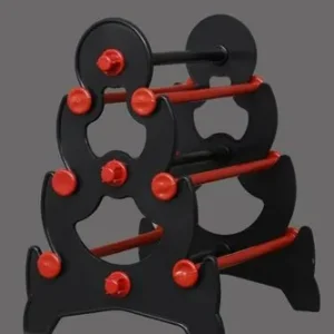 Bangle Organizer - 04 Steps Single Side Bangle Stand for Your Bangle CollectionsBangle Holder for Dressing Table (Red)