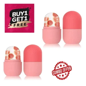 Ice Roller for Face Massager | Reusable Ice Holder Tool for Glowing & Clear Skin | Easy to Use and Carry | Cold Massage Therapy for Skin Pack Of 2