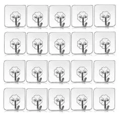 ( PACK OF 10 ) Wall Hooks for Hanging Strong Hook for Wall Hanging Hook Without Drill Self Adhesive Hooks for Wall Heavy Duty Wall Stick Hook Wall Hanger Hook