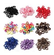 Soft Rubber Mini Hairbands Elastic Hair Ties Tiny for Baby Kids Girl 100 Pieces