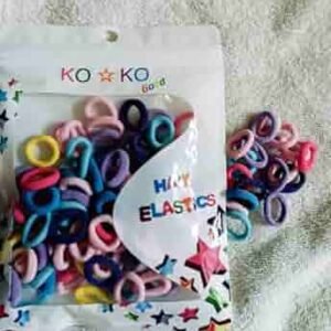 100 pcs Rubber Band Cotton Hair Rubber Bands Multicolor 100 Pieces for girls age (0-5) years