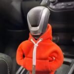 Custom Car Gear Knob Cover | Hoodie: Personalize Your Ride in Style" | Red