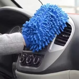 600 GSM Microfiber Car Cleaning Cloths Detailing Polishing Towels With Microfiber Gloves Duster Multicolor Pack Of 3