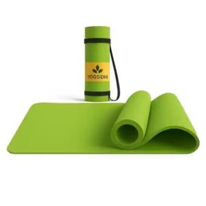 Eco Friendly Non Skid & Surface Sticky Yoga Mat For Home, Gym, Outdoor Workout, Yoga Aasan, Meditation & Fitness.(5MM). (GREEN)