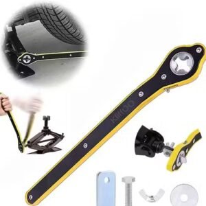 Jack Ratchet Wrench,Garage Tire Wheel Lug Wrench Auto Labor-Saving Jack Ratchet Wrench Car Jack and Lug Wrench Handle Wrench Hand Crank Portable Wrench for Motorcycle,SUV,etc.