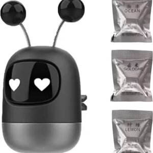 Car Perfume Air Freshener,Cute Robot style with Clip Swing Tentacle Essential Oil Diffuser,Air Vent Aromatherapy for Auto Interior Decor Accessories (with 3 Random Aromatherapy Free)