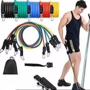 Coutrue Exercise Bands Resistance Bands Set for Workingout Door Fitness Gym Resistance Bands Kit for Men Women Streching Rubber Bands (11PCS)