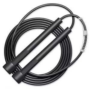 Lycan Professional Adjustable Skipping Rope Jumping Rope With Comfortable Handles Freestyle Skipping Rope (Black)
