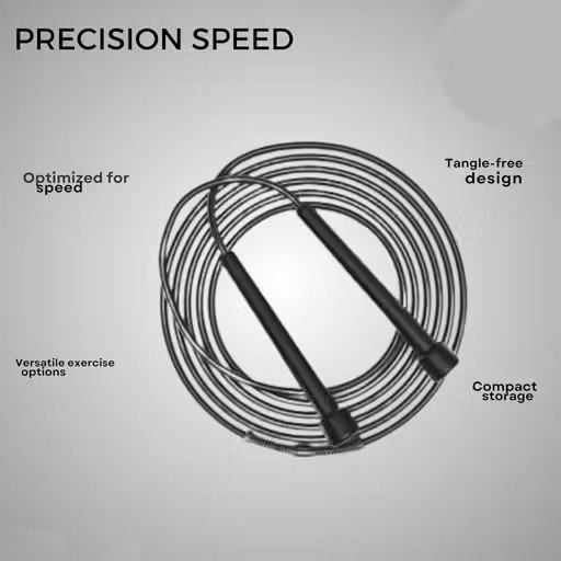 Lycan Professional Adjustable Skipping Rope Jumping Rope With Comfortable Handles Freestyle Skipping Rope (Black) - Image 2