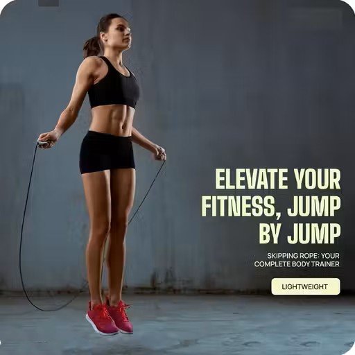 Lycan Professional Adjustable Skipping Rope Jumping Rope With Comfortable Handles Freestyle Skipping Rope (Black) - Image 4